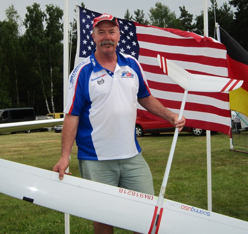 Gordon and his Target at the 2013 F3B worlds in Nardt Germany.